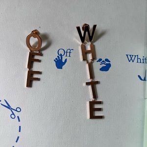 Off white logo earrings